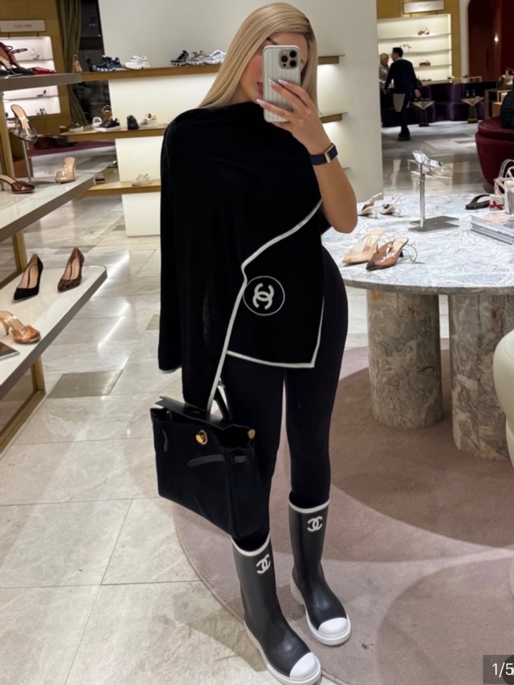 CHANEL Women's Black Winter Boots